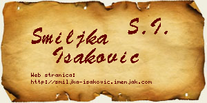 Smiljka Isaković vizit kartica